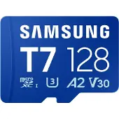 Samsung T7 microSDXC-Kort Box 128 GB UHS-I U3, A2 Application Performance Class, Class 10, v30 Video Speed Class