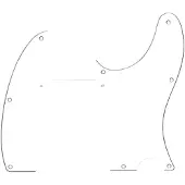 Fender Pickguard Telecaster 3 Ply 8-Hole Mount White