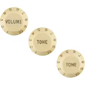 Fender Stratocaster Knob Acessory Set - Aged White - vnster hand