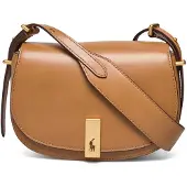 Ralph Lauren för kvinnor. 428891391002 Brun Saddle-väska (OSFA), Casual, Hud