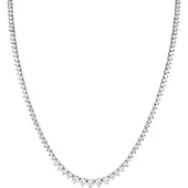 Luxenter Sterling Silver 925 Halsband med Rhodiumpläterad Briljant Zirkonia - Niriel