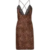 Hunkemoller Nattlinne 'Gabrielle' brun / cappuccino / svart