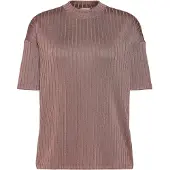 Calvin Klein Shiny Ribbed Mock Neck Top