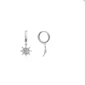 Luxenter rodiumpläterade örhängen med briljanta cubic zirconia - Tysco