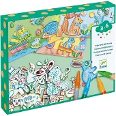Djeco Teckningsset - Skapa med 80 Shapes - - One Size - Kreativt lekset