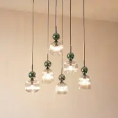 TK Lighting Hänglampa Sophia , dimbar, Grön, Vardagsrum / matsal, Glas, Modern, Pendellampa