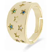 Luxenter ring med briljanta zirconia i 18K gult guld - Etav