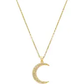 Luxenter Halsband med Glänsande Zirkonia 18K guldfinish - Deoko