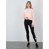 Champion Sweatshirt C-Neck Dam Rosa