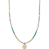 Luxenter Luxenterhalsband med blå kristall 18k guldfinish - Zorsi