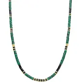 Luxenter Sterling Silver 925 och 18k guldfärgat malakithalsband - Ilmina