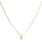 Luxenter Halsband med Glänsande Zirkonia 18k Guldfinish - Alfabet