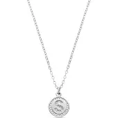 Luxenter Rhodiumpläterat Briljant Zirkonia Halsband - Alfabet