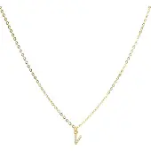 Luxenter Hänge med glänsande zirkonia 18k guldfinish - Alfabet