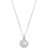 Luxenter Rhodiumpläterat Briljant Zirkonia Halsband - Alfabet