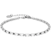Luxenter 925 Sterling Silver Armband med Rhodiumpläterad Briljant Zirkonia - Alku
