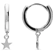 Luxenter 925 Sterling Silver rodiumpläterade örhängen - Star