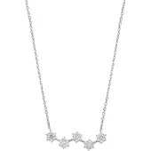 Luxenter Sterling Silver 925 Halsband med Rhodiumpläterad Briljant Zirkonia - Rani