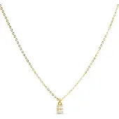 Luxenter Halsband med Glittrande Zirkonia 18k guldfinish - Alfabet