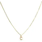 Luxenter Luxenterhalsband med glänsande zirkonia 18k guldfinish - Alfabet