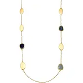 Luxenter Luxenterhalsband med blå lack 18k guldfinish - Talyu