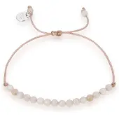 Luxenter Bracelet argent 925 avec jade blanc rhodié - Aquisa vit