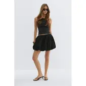 Gina Tricot  - Balloon skirt - minikjolar - Svart - L - Dam