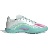 Adidas F50 Messi League Tf Aurora Radiante - Vit/lucid Pink/flash Aqua Barn - Turf (Tf), storlek 38