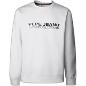 Pepe Jeans för män. PM5800029 Sweatshirt Matthew vit (XXL), Casual, Bomull