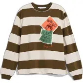 Desigual T-shirt grön / khaki / orange / vit