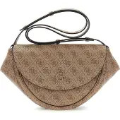 GUESS Axelremsväska 'Sac à Rabat Coleen Monogramme Latte Logo II' beige