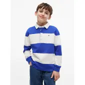 Tommy Hilfiger Regular Fit Stripe Long Sleeve Polo Shirt