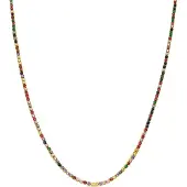 Luxenter Luxenterhalsband med flerfärgade zirkoner 18k guldfinish - Serly