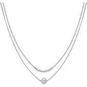 Luxenter Halsband rhodiumpläterad finish - Nothie white