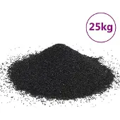 vidaXL Akvariesand 25 kg svart 0,2-2 mm