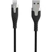 Gear by Carl Douglas GEAR Laddkabel PRO USB-A till Lightning C89 1.5m Svart Kevlarkabel med Metallkopplingar