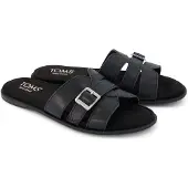 Toms Sol Mule Läder Dam Svarta Sandaler