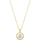 Luxenter Luxenterhalsband i vit pärlemor med 18K guldfinish - Alfabet
