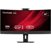 Viewsonic VG3457CV LED-skärm EEK F (A - G) 86.4 cm (34 tum) 3440 x 1440 pixel 21:9 5 ms DisplayPort, HDMI VA LED