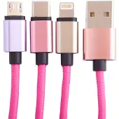 Lazerbuilt USB-kabel Kaku Squishmallows 3-i-1 laddkabel (1,2 m) Lola
