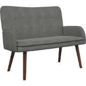 vidaXL Tvåsitssoffa Mörkgrå 115 x 61 x 87 cm Sammet