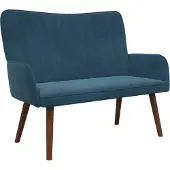 vidaXL Tvåsitssoffa Blå 115 x 61 x 87 cm Sammet