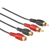 Ginza.se HAMA Kabel 2xRCA-2xRCA Förlängning Svart 10m