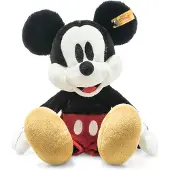 Steiff Gosedjur - 31 cm. - Mickey Mouse - Svart/Röd - - One Size - Gosedjur