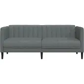 vidaXL Soffa 2-sits mörkgrå tyg
