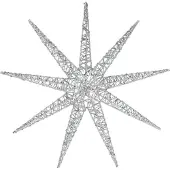 Christmas Decoration Juldekoration snöplåt hängande 50 LED silver