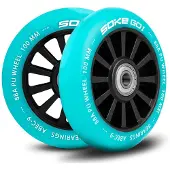 Soke Hjul till kickbike 100 mm turkos, 2 st.