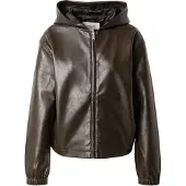 Calvin Klein Faux Leather Hooded Jacket