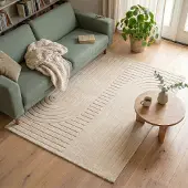 FRAAI Skandinavisk matta | Charm Arches beige hos Volero | 200x290 cm | Syntet | Enfärgad | Rektangulär | Låg lugg