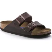 Birkenstock för kvinnor. 452763 Sandaler i läder Arizona Soft Footbed Oiled (Smal passform) brun (40), Hud, Karta, Ingen, Casual